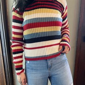 Blue Asphalt Cozy Striped Sweater size L